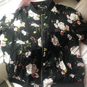 Floral bomber jacket